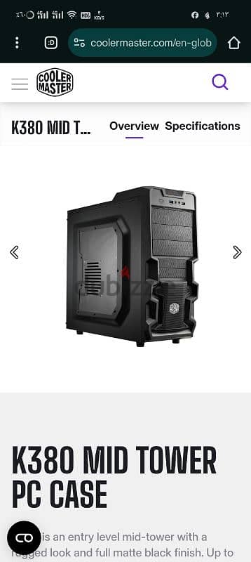 كيسه فاضيه مع باور ٥٠٠ وات cooler master k380 5