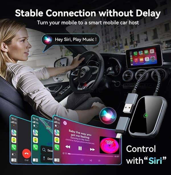 Apple and Android Car play جهاز لتوصيل الموبايل بشاشة السيارة 0