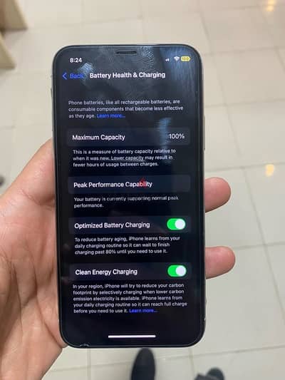 iPhone x 64 جيجا بطاريه100%