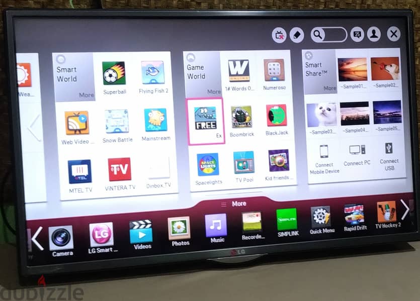 شاشه LG 32 سمارت بحاله ممتازه بالريموت الماچيك 1