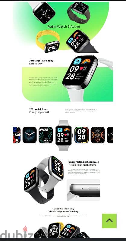 ساعة سمارت  شاومي واتش ٣ اكتف Xiaomi redmi watch 3 active smart watch 7