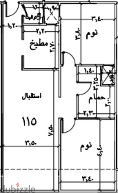 من المالك 115م واجهة بمقدم 750000وتسهيلات 30ش