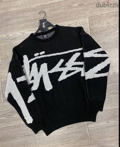 stüssy pullover black/grey