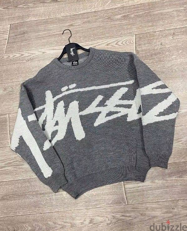 stüssy pullover black/grey (all sizes available) 1