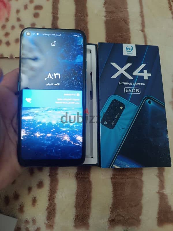 موبيل IKU X4  الرام ٤ والمساحة ٦٤ جيحا بالكرتونة والجراب 8