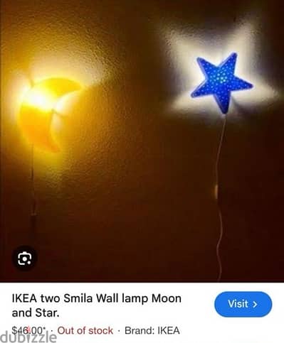 ikea moon and star  lamps