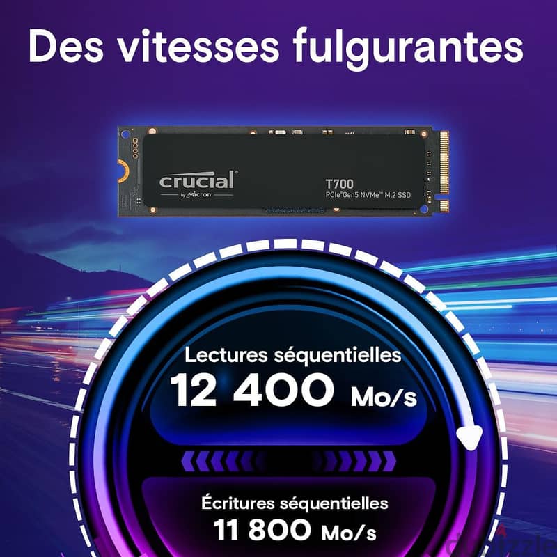 Crucial T700 4TB Gen5 NVMe M. 2 SSD - Up to 12,400 MB/s 3