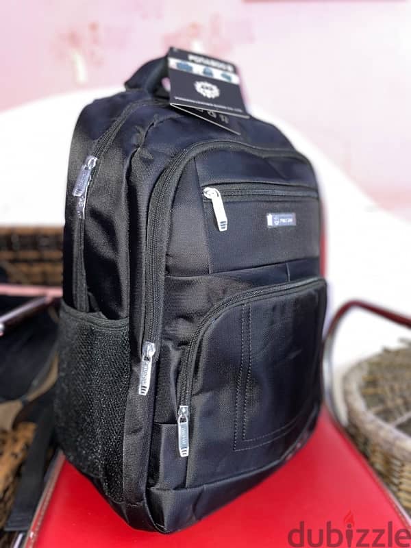 شنطة ضهر جديدة للجنسين باللون الأسود Black backpack 1