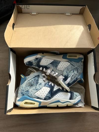 Air jordan 6 retro - white / Dutch Blue - citron tint