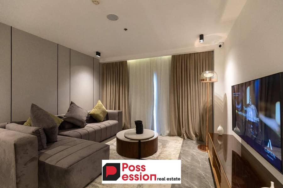 Finished apartment for sale in Heliopolis under the supervision of a Marriott hotel, minutes from Dar Al-Ishara and Almaza Center, open view, 0