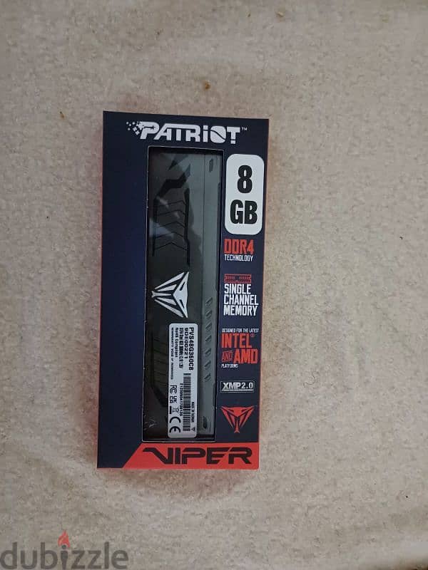 Patriot viper steel 8GB 3600Mhz 0