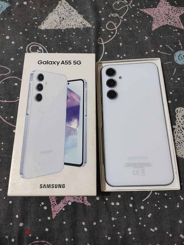 Samsung galaxy A55 5G with BOX 256gb 3