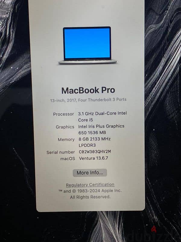 MacBook pro 13 inc, 2017 3