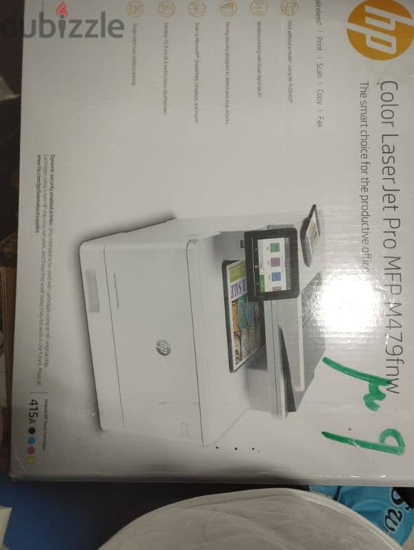 طابعة ليزر الكل في واحد hp color laserjet pro mfp m479fdw 2