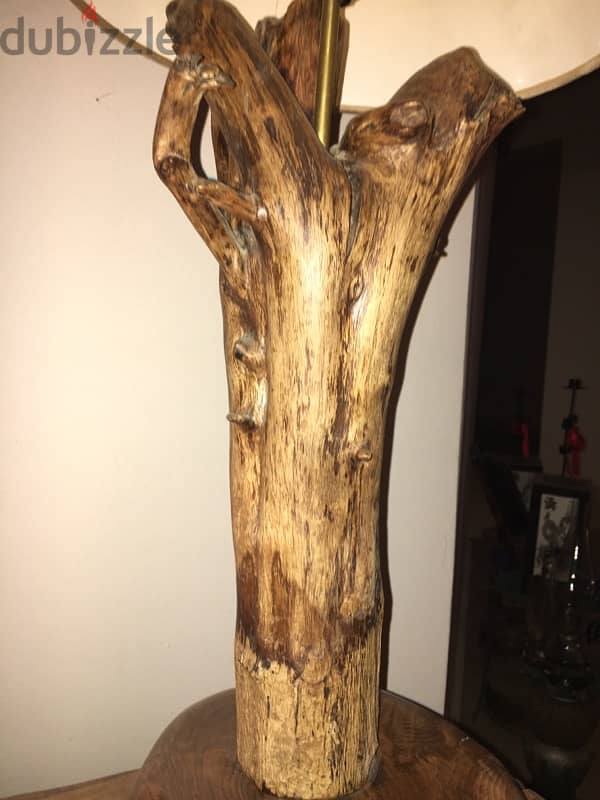 handmade wooden tree lamp 1