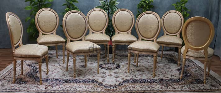 French-Style Baroque Medallion Chairs - 9 carat Gold