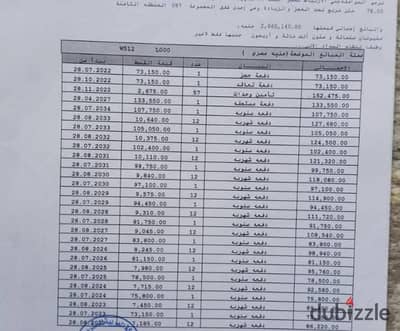 للبيع فى مدينتى شقه تقسيط بالB8على12سنه78متر