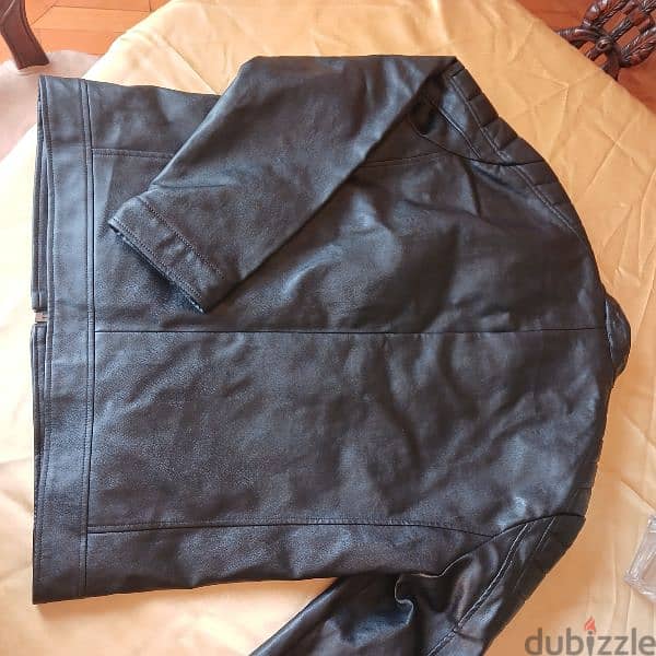 Men DKNY Leather Jacket NEW Size Medium 6