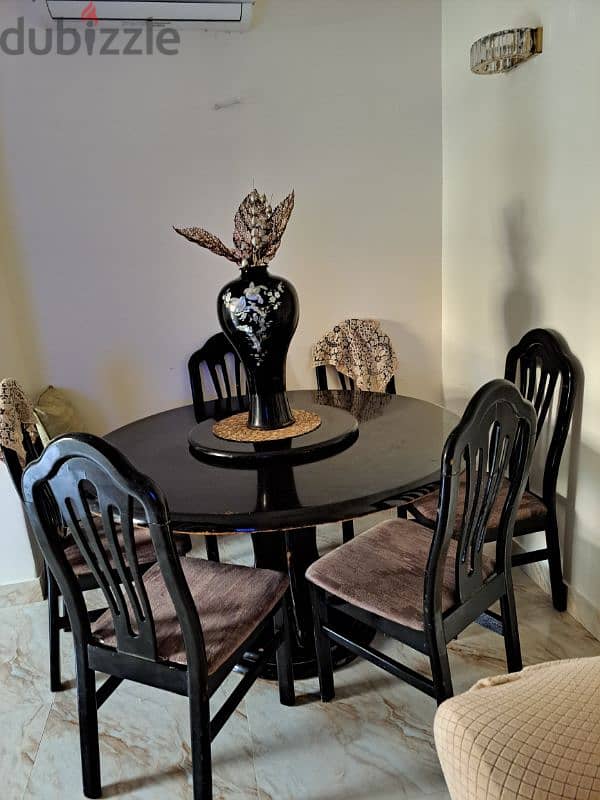 black dining table with 6 chairs 0