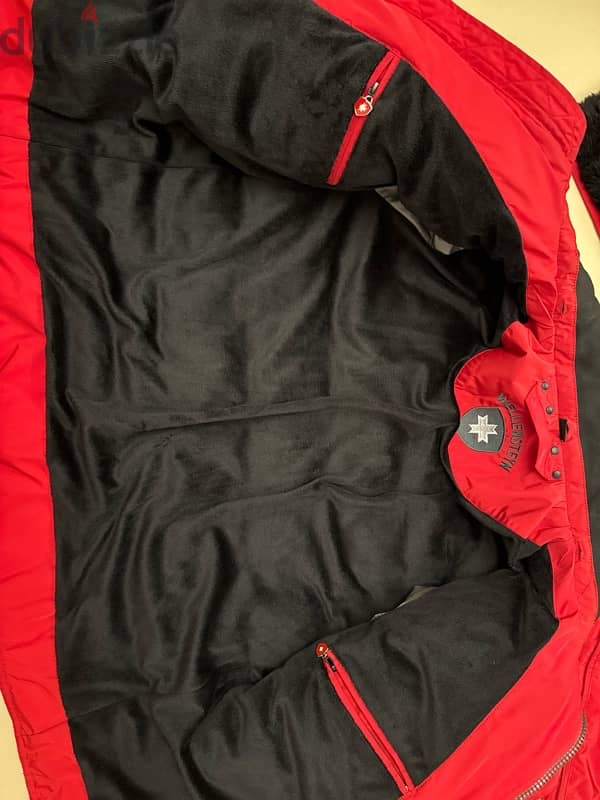 wellenstyn unisex heavy jacket in red 4