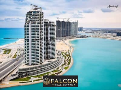 Receive a hotel suite, finished by Hassan Allam +ACs, with a fantastic view on the sea, with a monthly rental return of one dollar, in Al-Alamin Tower