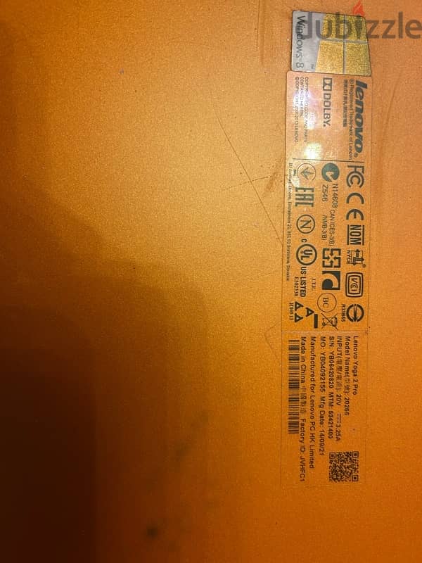 Lenovo yoga 3 pro touch core I5 7th with original charger 2