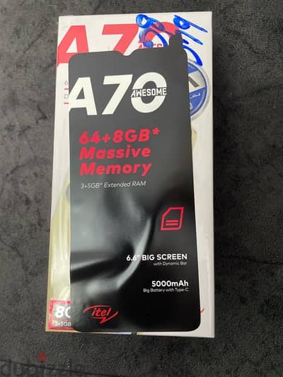 itel A70 not used