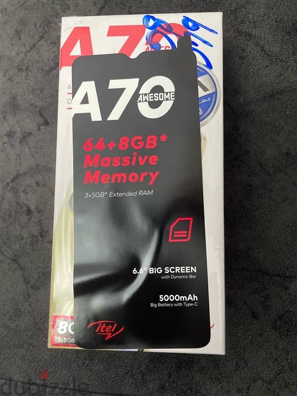 itel A70 not used 0