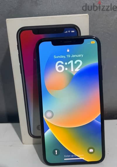 Iphone x with box 64GB