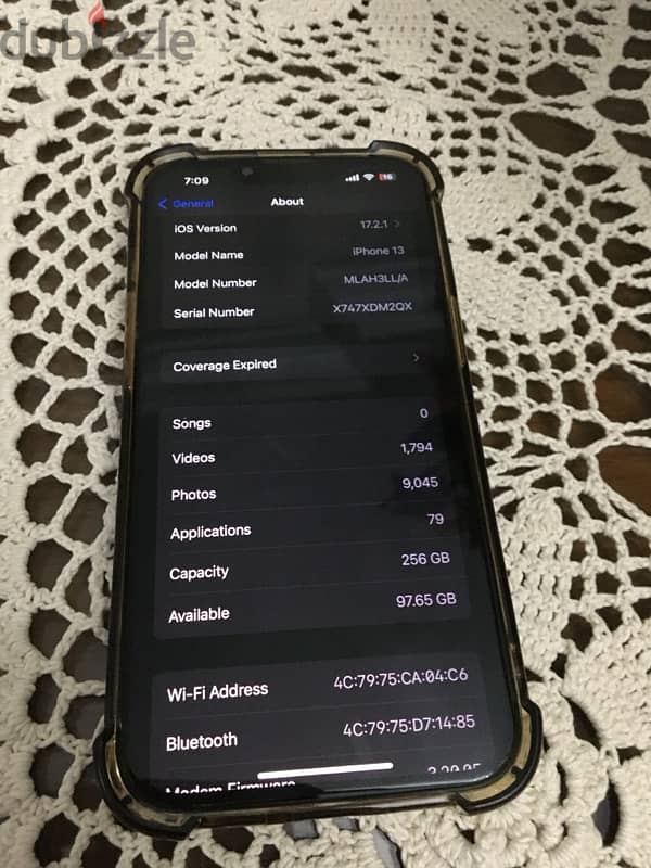 iPhone 13 256GB ايفون استخدام نظيف 9