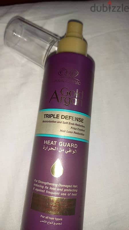 EvaHeat Guard with Gold and Argan oil  200ml جديد لم يستخدم نهائيا 1