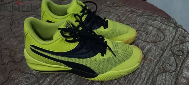 Puma Triple Yellow Glow Volt Black Men Basketball Shoe