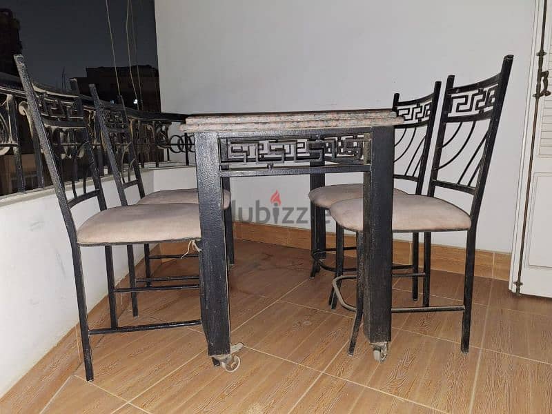 Dining table and four chairs for garden,balcony,kitchen or dining room 1