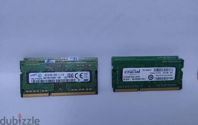 رامات لاب توب 4 جيجا ddr3 pc3L باص 12800 - متفوتش الفرصة واسال 5