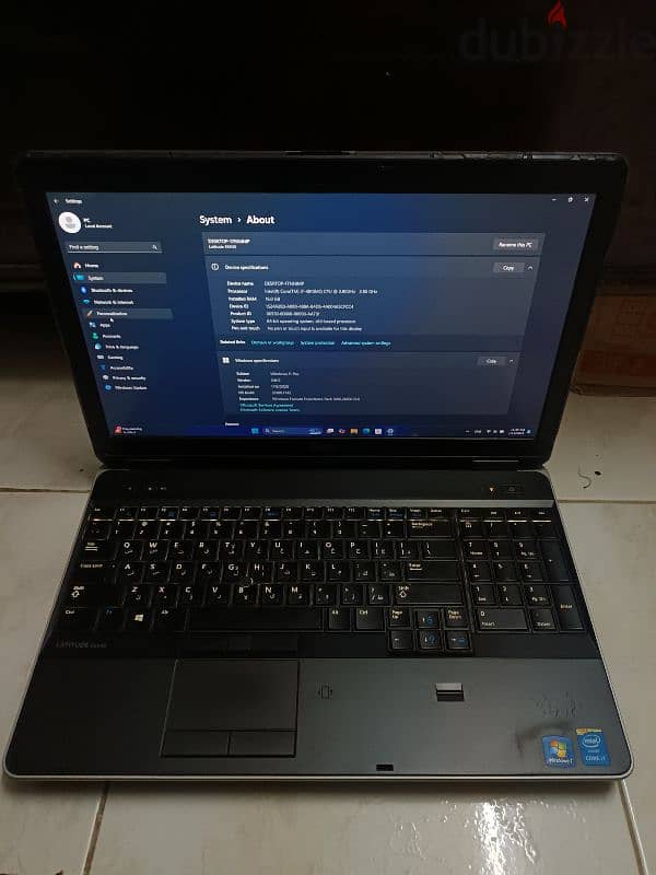 Dell latitude e6540 كور i7 وكرت خارجي amd 9