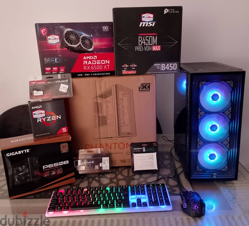 PC gaming Ryzen 5 5500 and rx6500xt 8