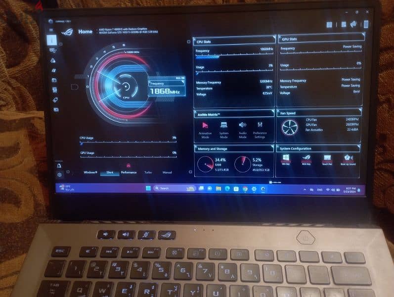 asus zephyrus slim Ryzen7+Nvidia GTX +1TB 15