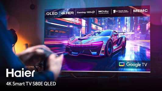 للبيع شاشة هاير 55 بوصة S80E QLED 4K Smart TV