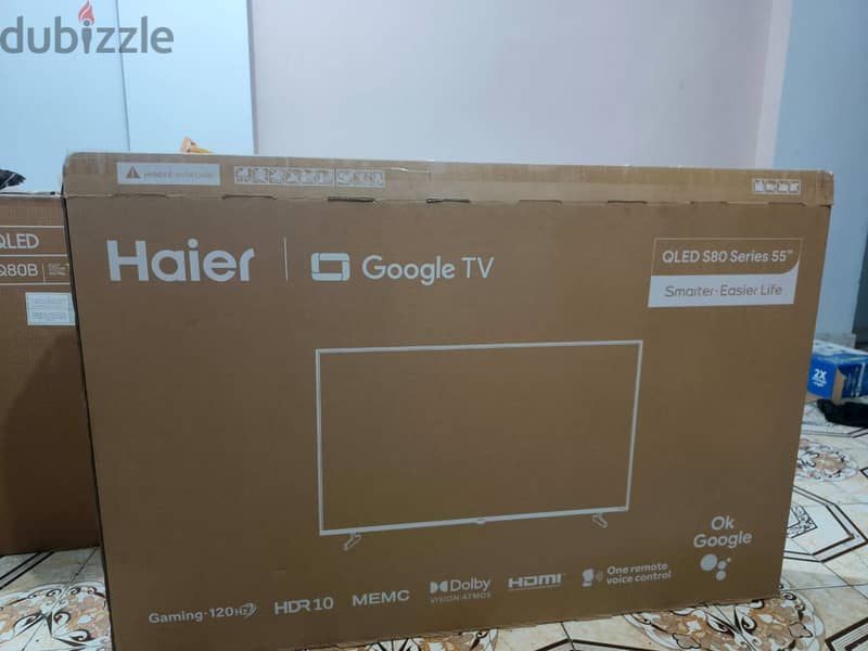 للبيع شاشة هاير 55 بوصة S80E QLED 4K Smart TV 1