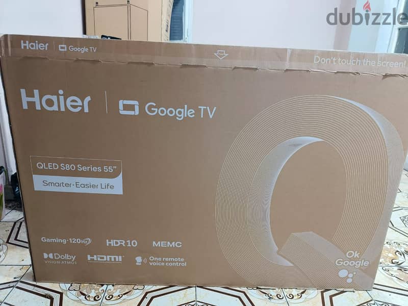 للبيع شاشة هاير 55 بوصة S80E QLED 4K Smart TV 2