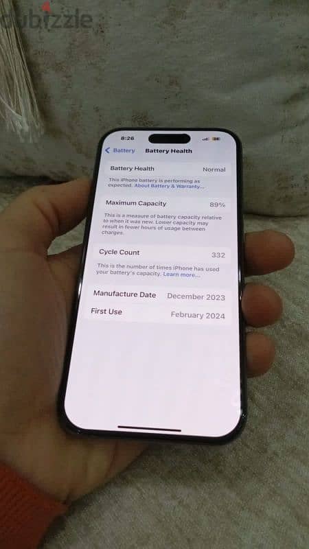 IPhone 15 Pro  256G Battery 89% الموبيل كالجديد  لسه في الضمان ٣ شهور 2