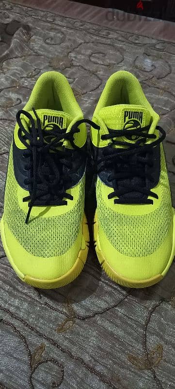 Puma Triple Yellow Glow Volt Black Men Basketball Shoe 1