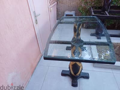 solid wood glass topped tables