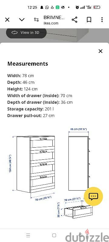 BRIMNES Chest of 4 drawers  Ikea 9