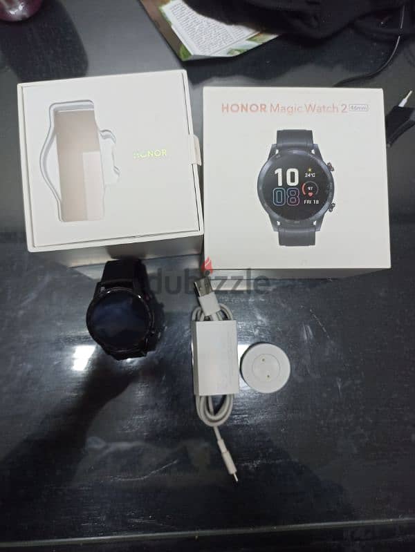 ساعه honor magic watch 2 46mm كسر زيرو يعتبر جديده 3