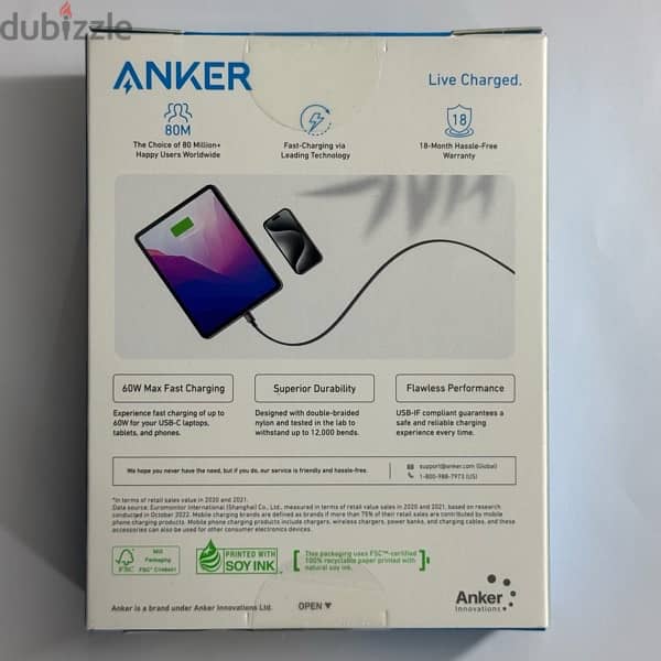 كابل انكر الأصلي Original Anker cable (free shipping) 5