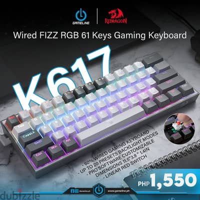 Redragon Fizz K617 RGB ( Red Switch )