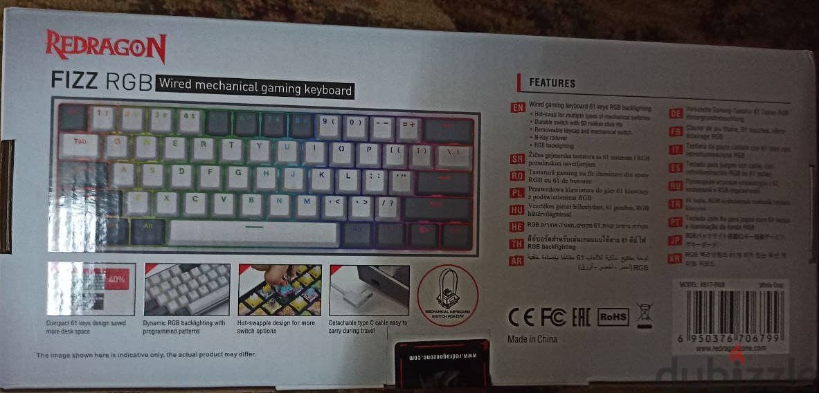 Redragon Fizz K617 RGB ( Red Switch ) 2