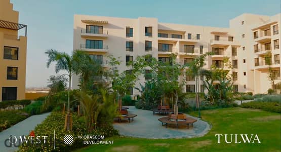 Apartment with landscape view, finished, for sale in O WEST ORASCOM Direct on Al Wahat Road