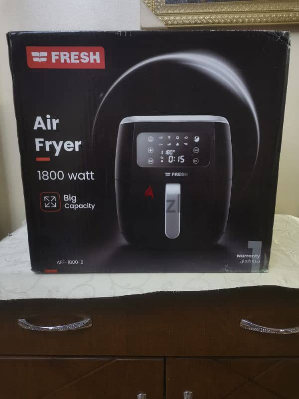 NEW Fresh Air fryer, 5.5 Litres, 1800 Watt، جديدة بالكرتونة 0